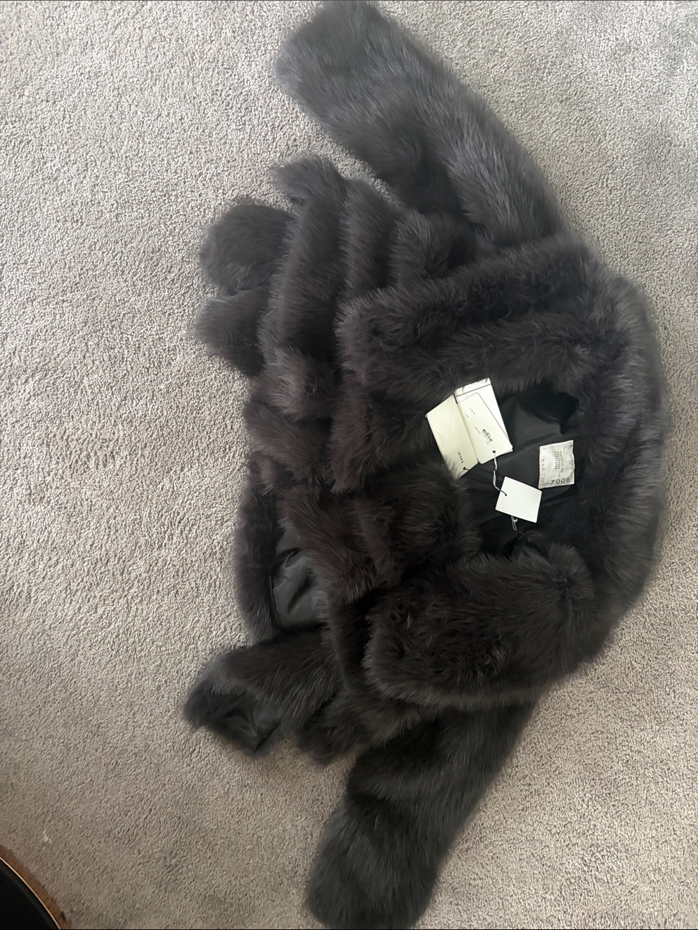 Sacai Dark Brown Fur Jacket